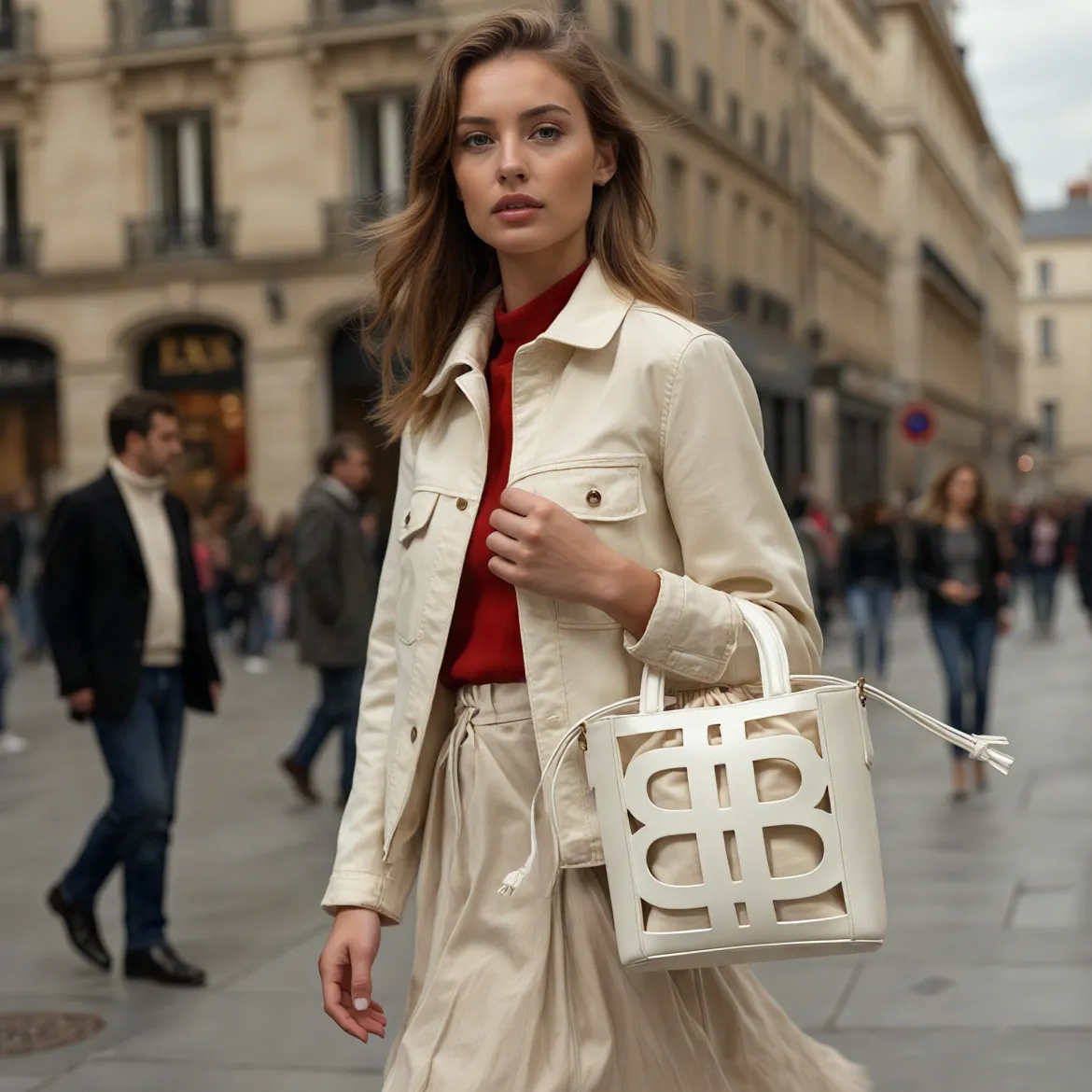 Sac à Main Seau LB - Blanc