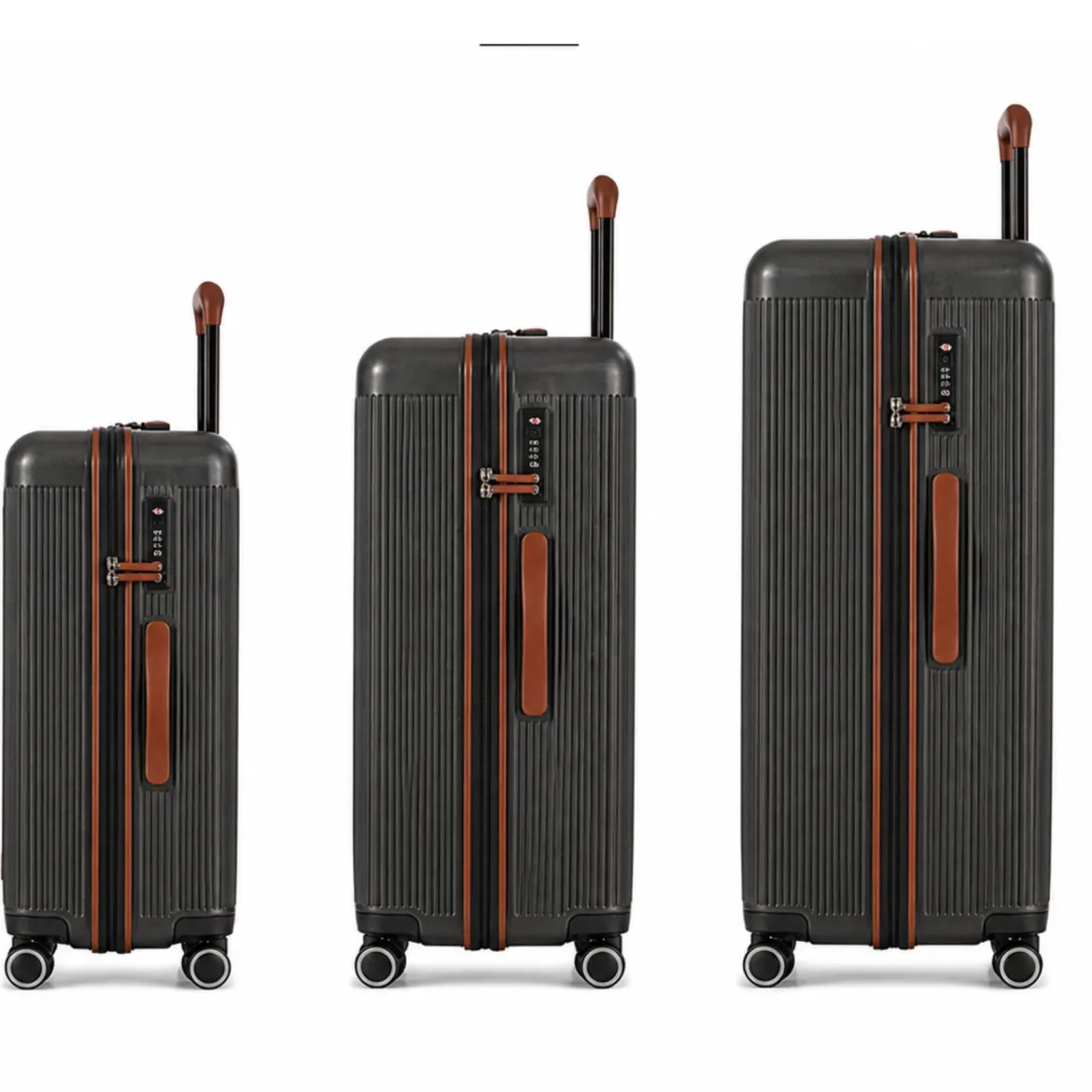 Trio de valises Green - Gris Anthracite