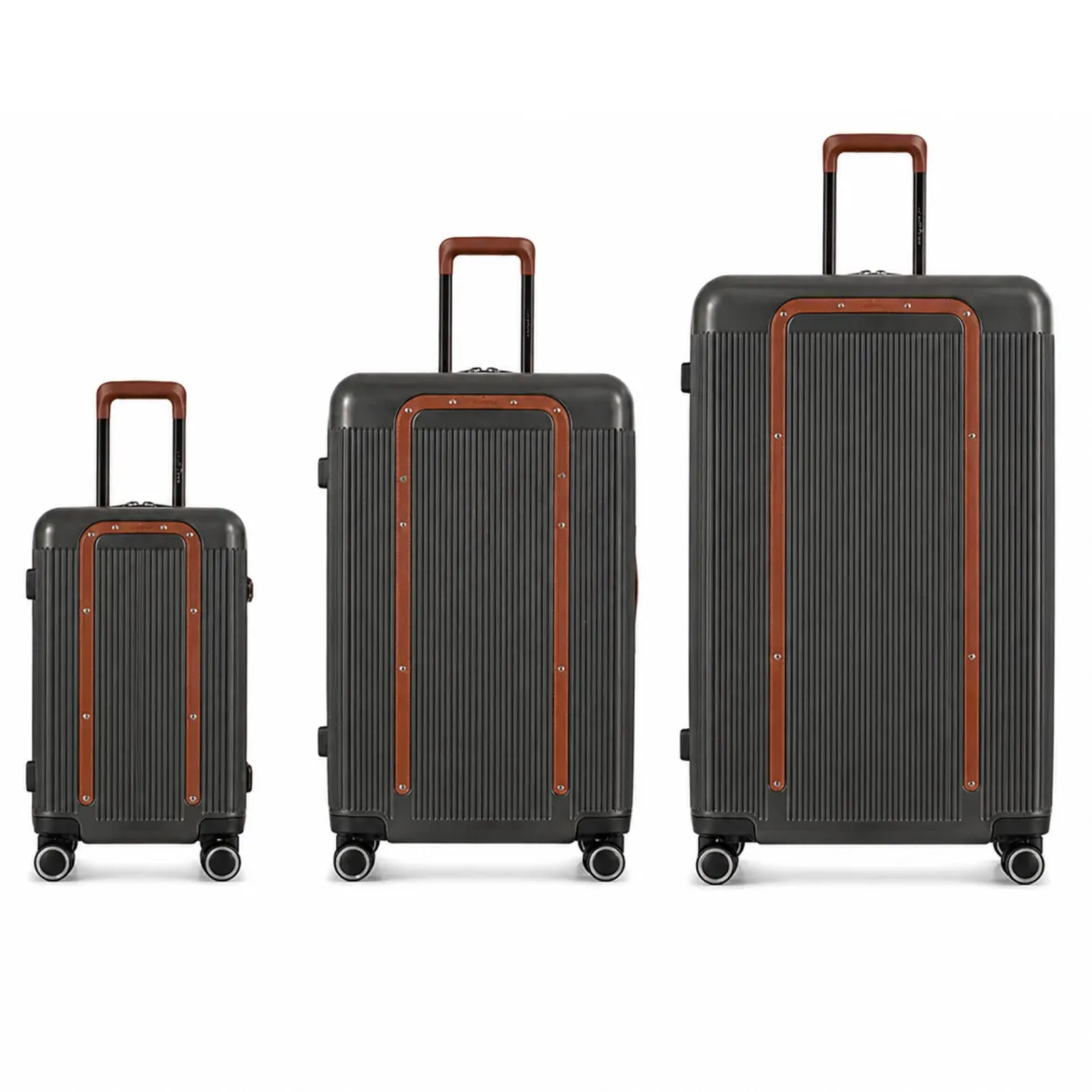 Trio de valises Green - Gris Anthracite