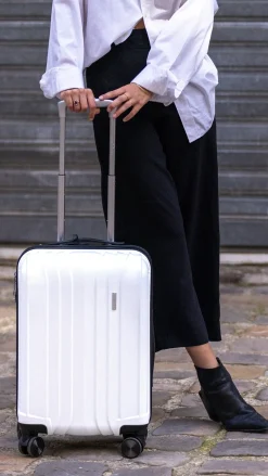 Valise Cabine 4 Roues Sun - Blanc